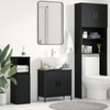 Stella Homewares Bathroom Sink Cabinet Black Oak 60x30x60 cm Engineered Wood