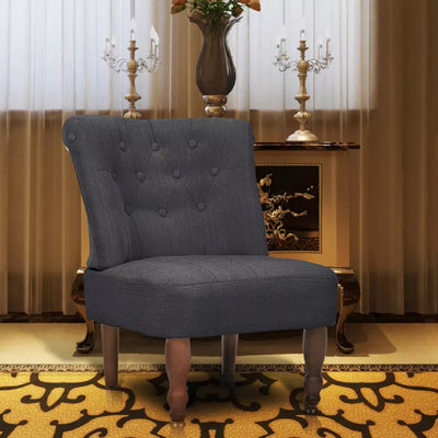 alt="French Chair Grey Fabric"