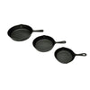 alt="Set of 3 BBQ Steak Pans Cast Iron"