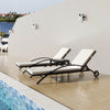 alt="Sun Loungers with Table Poly Rattan Black"