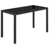 5 Piece Outdoor Dining Set with Cushions Poly Rattan Black