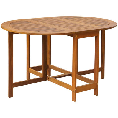 alt="Garden Table 130x90x72 cm Solid Acacia Wood"