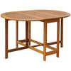 alt="Garden Table 130x90x72 cm Solid Acacia Wood"
