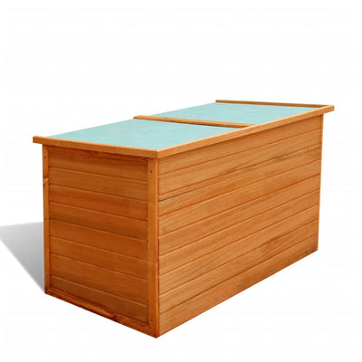 alt="Garden Storage Box 126x72x72 cm Wood"