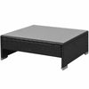 7 Piece Garden Lounge Set with Canopy Poly Rattan Black