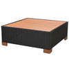7 Piece Garden Lounge Set with Cushions Poly Rattan Black
