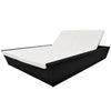 alt="Outdoor Lounge Bed with Cushion Poly Rattan Black"