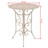 3 Piece Bistro Set Steel White