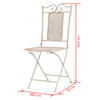 3 Piece Bistro Set Steel White
