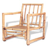 Garden Chairs 2 pcs with Cushions and Pillows Bamboo