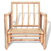 Garden Chairs 2 pcs with Cushions and Pillows Bamboo