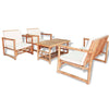 alt="4 Piece Garden Lounge Set with Cushions Bamboo"