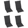 Garden Chair Cushions 4 pcs Anthracite 120x50x3 cm