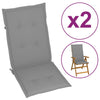 alt="Garden Chair Cushions 2 pcs Grey 120x50x3 cm"