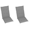 Garden Chair Cushions 2 pcs Grey 120x50x3 cm