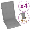 alt="Garden Chair Cushions 4 pcs Grey 120x50x3 cm"