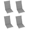Garden Chair Cushions 4 pcs Grey 120x50x3 cm