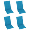 Garden Chair Cushions 4 pcs Blue 120x50x3 cm
