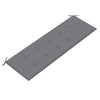 Garden Bench Cushion Grey 150x50x3 cm
