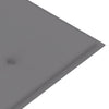 Garden Bench Cushion Grey 180x50x3 cm