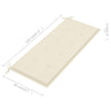 Garden Bench Cushion Cream 120x50x3 cm