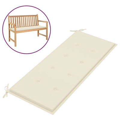 alt="Garden Bench Cushion Cream 120x50x3 cm"