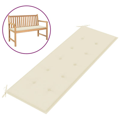 Garden Bench Cushion Cream 150x50x3 cm