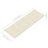 Garden Bench Cushion Cream 150x50x3 cm