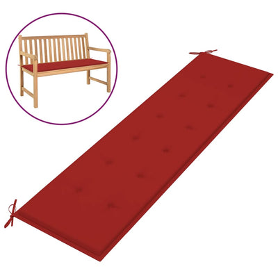 Garden Bench Cushion Red 180x50x3 cm