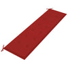 Garden Bench Cushion Red 180x50x3 cm