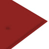Garden Bench Cushion Red 180x50x3 cm