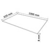 Table Top Tempered Glass Rectangular 1000x620 mm