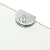 Corner Shelf with Chrome Supports Glass Clear 25x25 cm