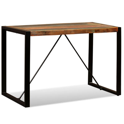 alt="Dining Table Solid Reclaimed Wood 120 cm"