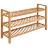 alt="Shoe Rack with 3 Shelves 100x27x60 cm Solid Oak Wood"