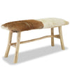 Bench Real Leather Teak