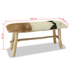 Bench Real Leather Teak