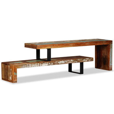 alt="TV Stand Solid Reclaimed Wood"