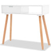 alt="Console Table Solid Pinewood 80x30x72 cm White"