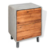 alt="Nightstand Concrete Solid Acacia Wood 40x30x50 cm"