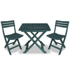 alt="3 Piece Folding Bistro Set Plastic Green"