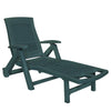 alt="Sun Lounger with Footrest Plastic Green"