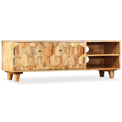 alt="TV Cabinet Solid Mango Wood 118x35x40 cm"