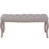Bench Linen Solid Wood 110x38x48 cm Grey