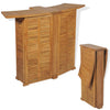 alt="Folding Bar Table 155x53x105 cm Solid Teak Wood""