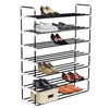 Shoe Rack with 7 Shelves Metal and Plastic Black