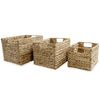 alt="Storage Basket Set 3 Pieces Water Hyacinth"