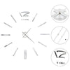 alt="3D Wall Clock Modern Design 100 cm XXL Silver"