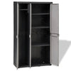 Garden Storage Cabinet with 4 Shelves Black and Grey