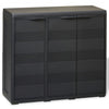 alt="Garden Storage Cabinet with 2 Shelves Black"